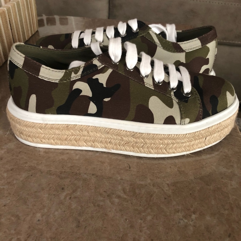 Prada camp canvas platform sneakers